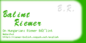 balint riemer business card
